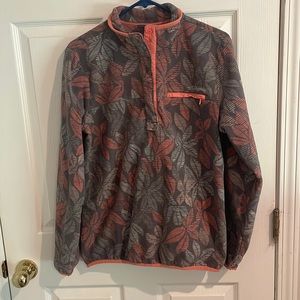 Columbia Salmon colored flower pullover